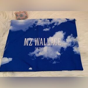 MZ WALLACE smaller heavy drawstring blue dust bag LNWOT